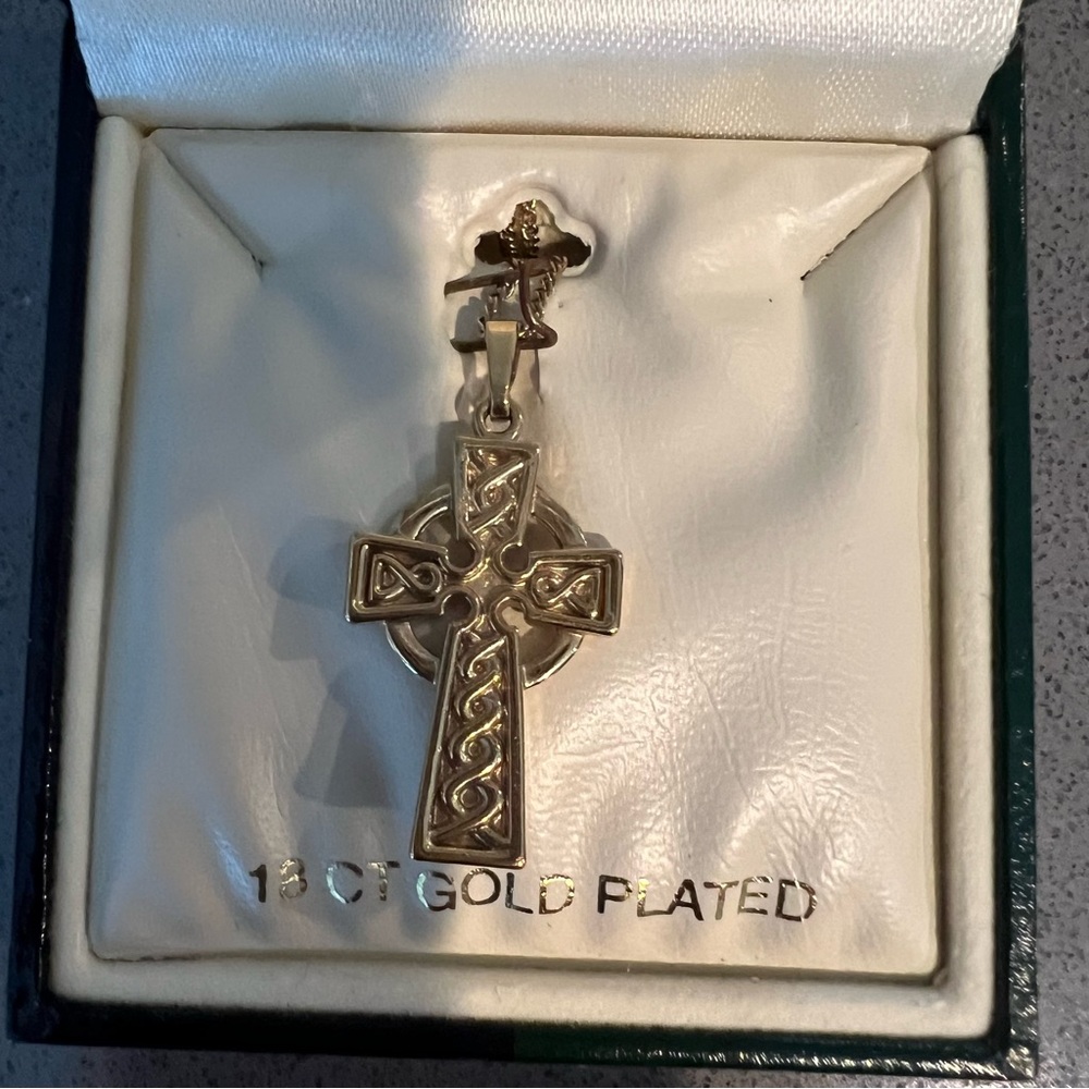Gold Plated Celtic Cross Pendant